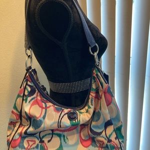 Coach bag one colors cloth vinyl great condition